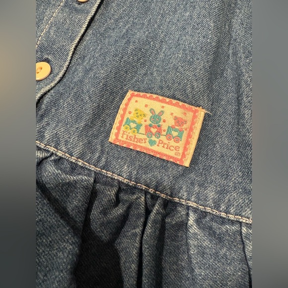 VINTAGE- FISHER PRICE DENIM DRESS - Size 3 - Picture 4 of 7